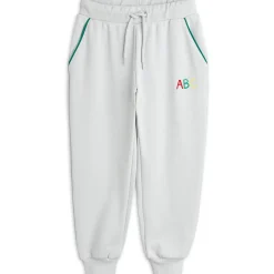 ABC Embroidered Sweatpants in Grey Melange by Mini Rodini