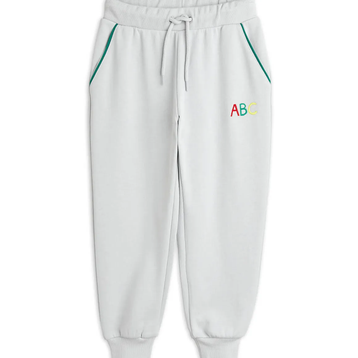 ABC Embroidered Sweatpants in Grey Melange by Mini Rodini