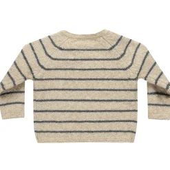 Ace Knit Sweater in Indigo Stripe by Quincy Mae