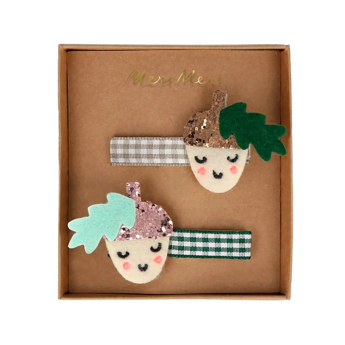 Acorn Hairclips by Meri Meri
