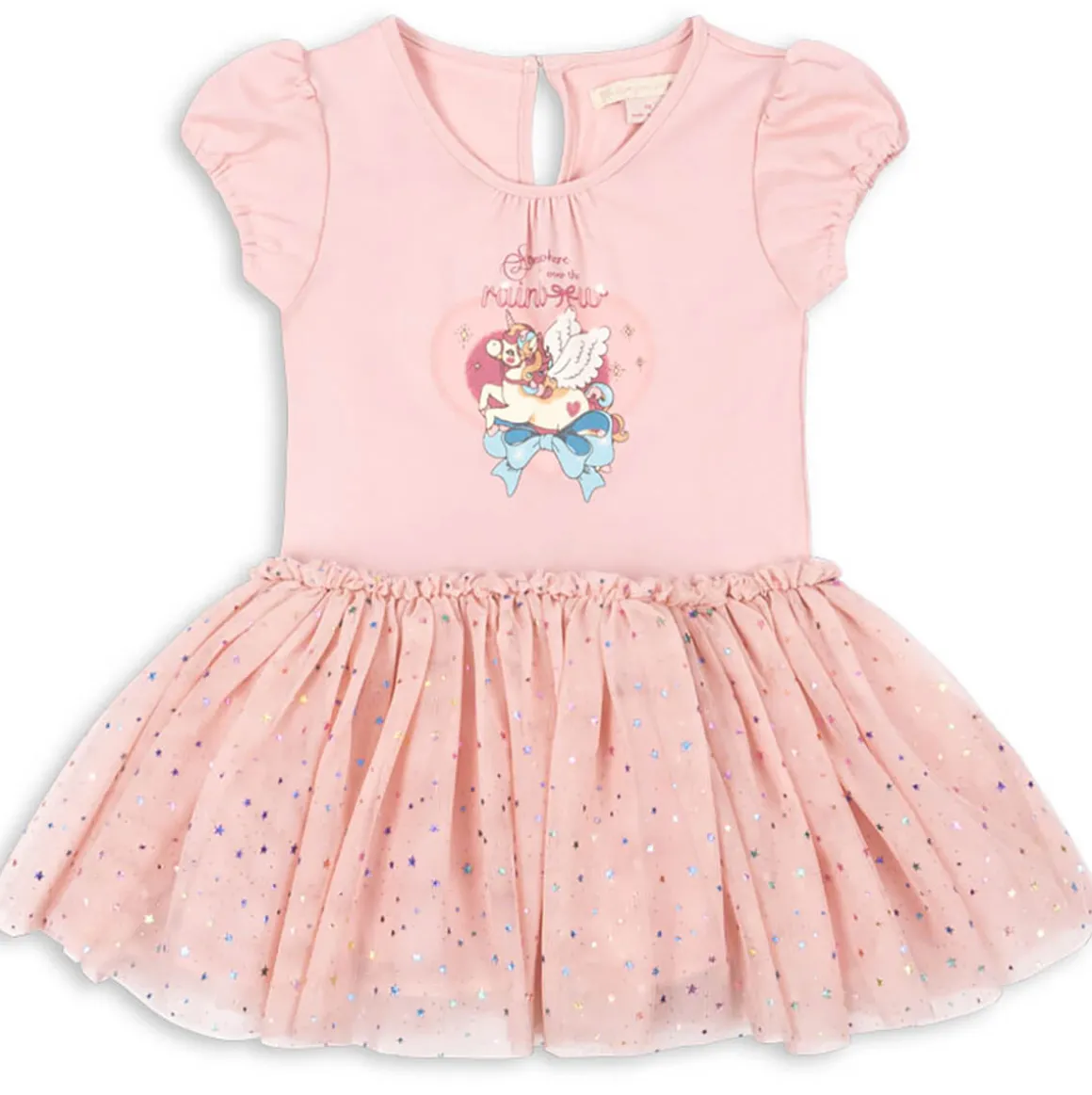Ada Fairy Ballerina Dress in Fairy Etoile Holographic Pink by Konges Slojd