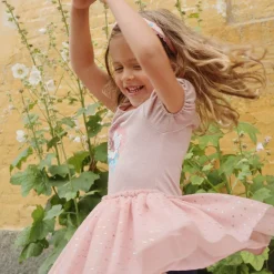 Ada Fairy Ballerina Dress in Fairy Etoile Holographic Pink by Konges Slojd