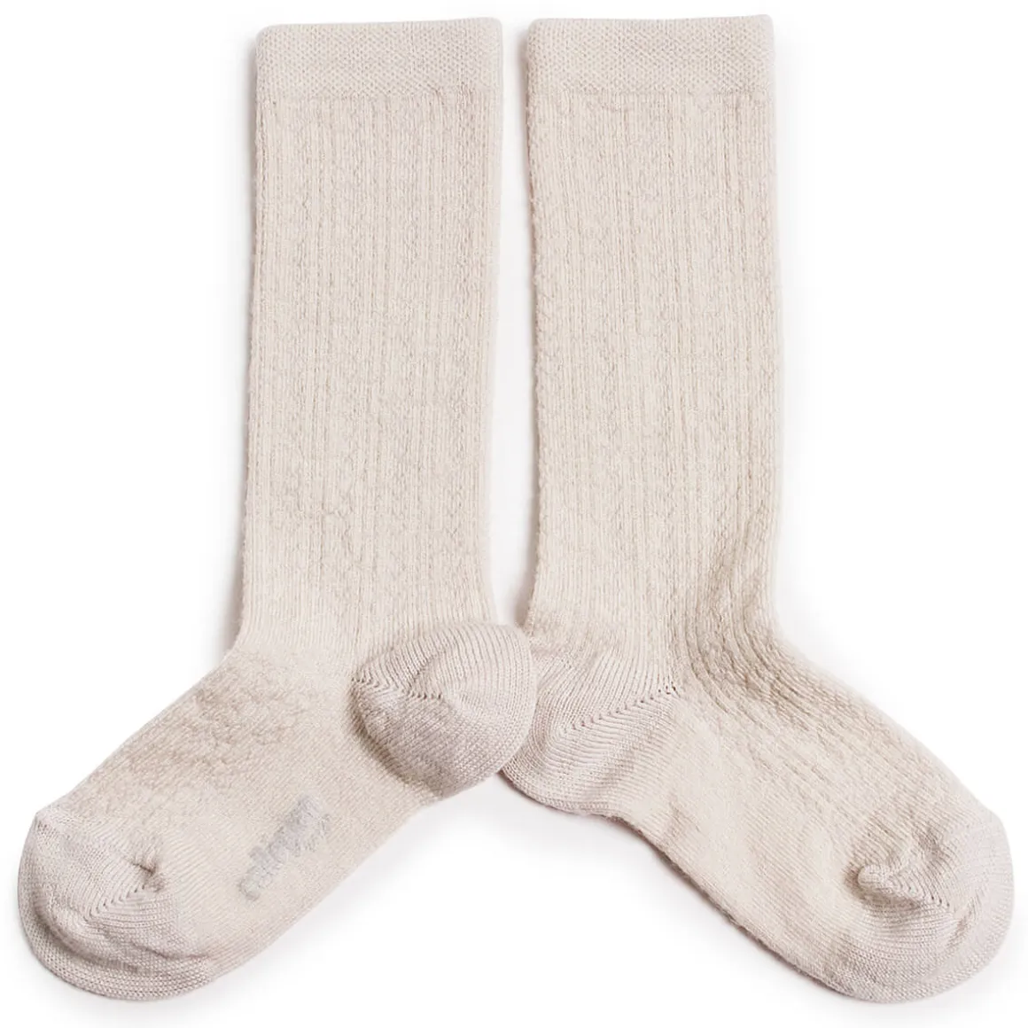 Adele Pointelle Merino Wool Knee High Socks in Doux Agneaux by Collegien