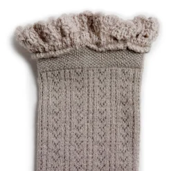 Adeline Pointelle Merino Wool Knee High Socks in Jour de Pluie by Collegien