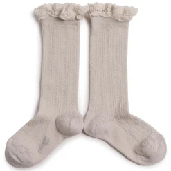 Adeline Pointelle Merino Wool Knee High Socks in Doux Agneaux by Collegien