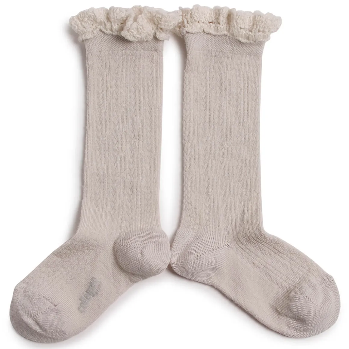 Adeline Pointelle Merino Wool Knee High Socks in Doux Agneaux by Collegien