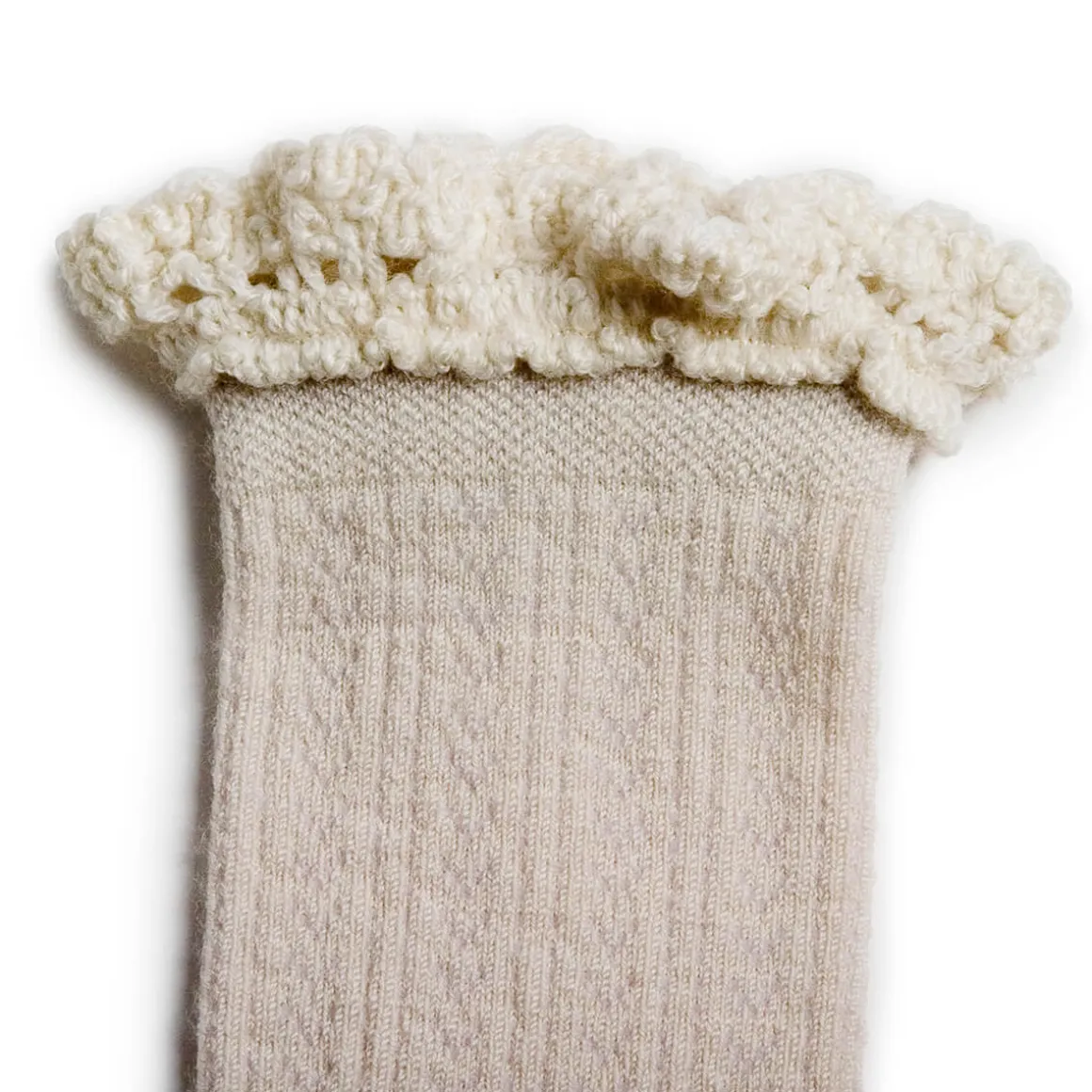 Adeline Pointelle Merino Wool Knee High Socks in Doux Agneaux by Collegien