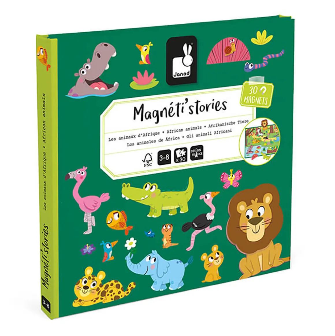 African Animals Magneti Stories by Janod