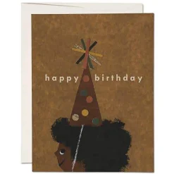Afro Birthday Greetings Card by Red Cap Cards