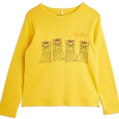 Agatha Dog Long Sleeve Tee in Yellow by Mini Rodini