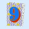 Age 9 Birthday Stars Greetings Card by Eleanor Bowmer