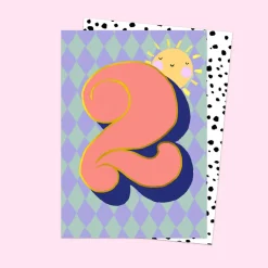 Age 2 Birthday Sunshine Greetings Card by Eleanor Bowmer