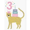 Age 3 Leopard Greetings Card by Mifkins