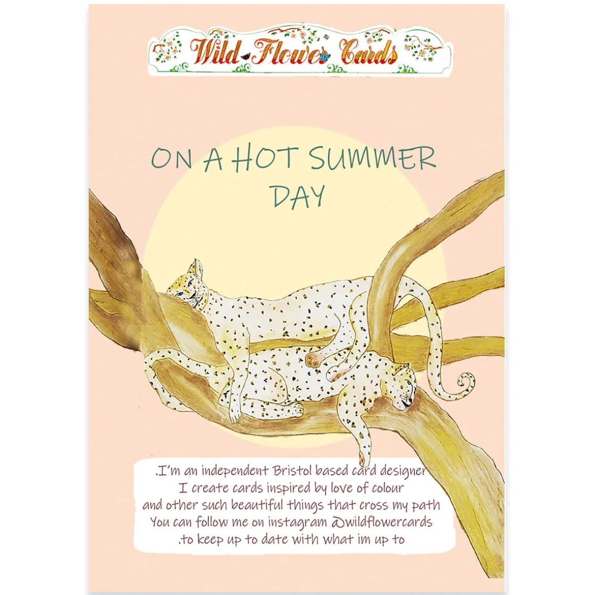 A Hot Summer Eve Greetings Card by Wildflower Cards