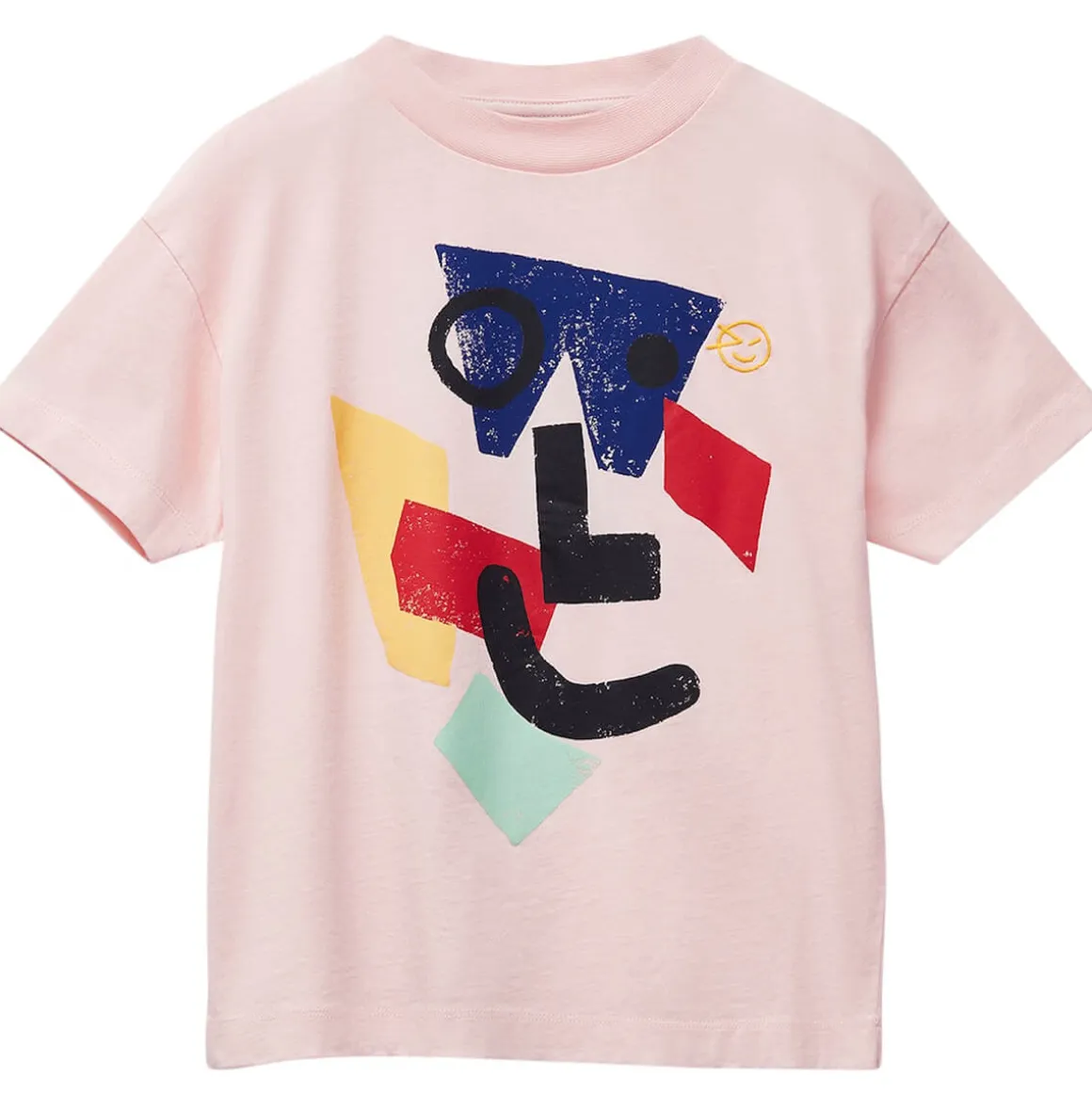 Amazed Face Tee in Pale Pink by Wynken