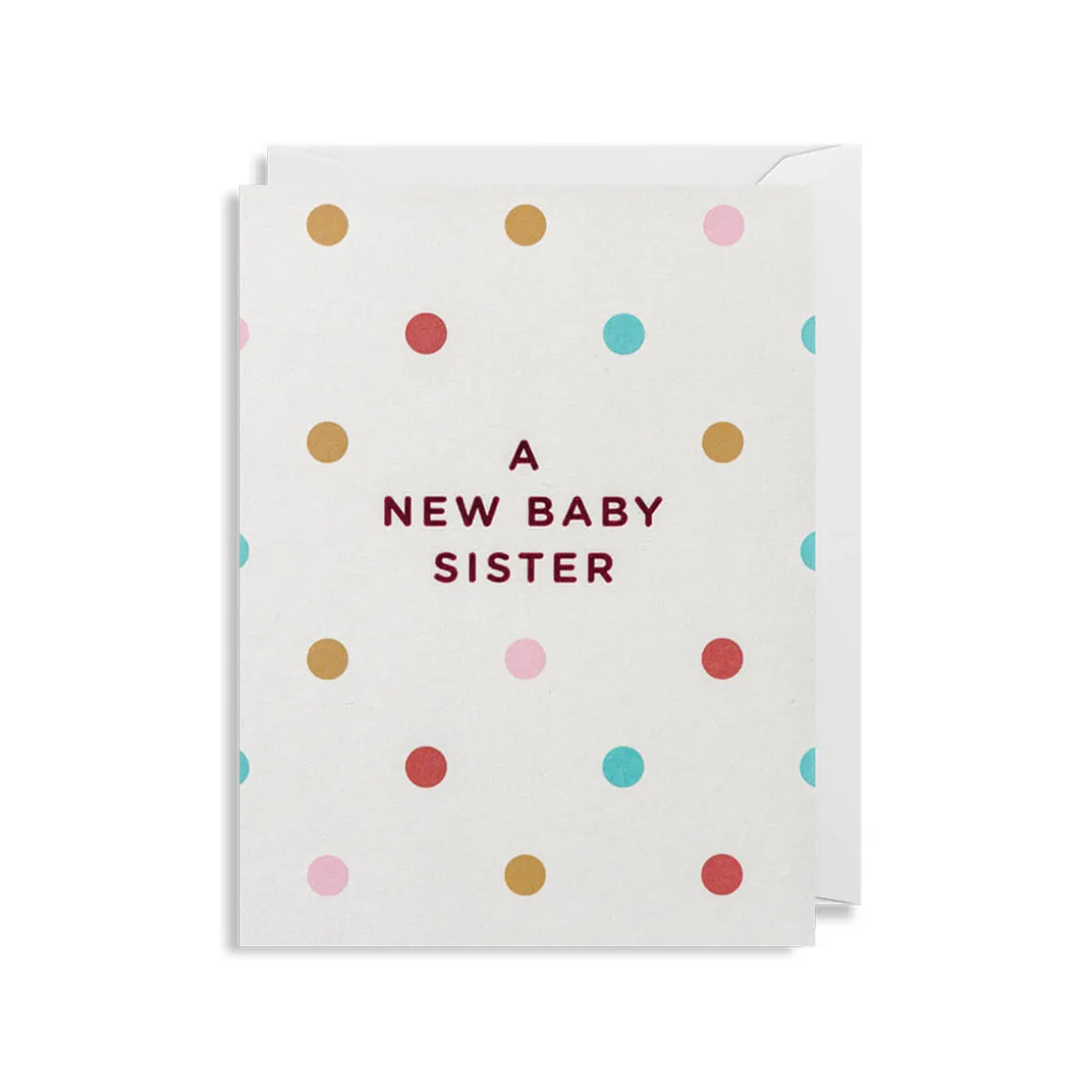 A New Baby Sister Mini Greetings Card by Cherished for Lagom Design