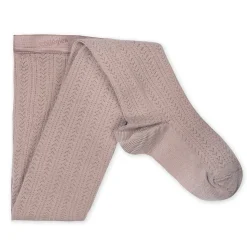 Angelique Pointelle Merino Wool Tights in Vieux Rose by Collegien