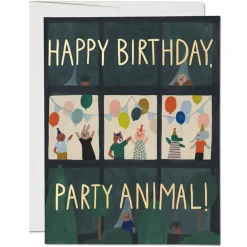 Animal House Greetings Card by Red Cap Cards