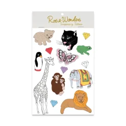 Animals Temporary Tattoos (A6 Sheet) by Rosie Wonders