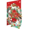 Animal Wreath Laser Cut Christmas Greetings Card By Roger La Borde