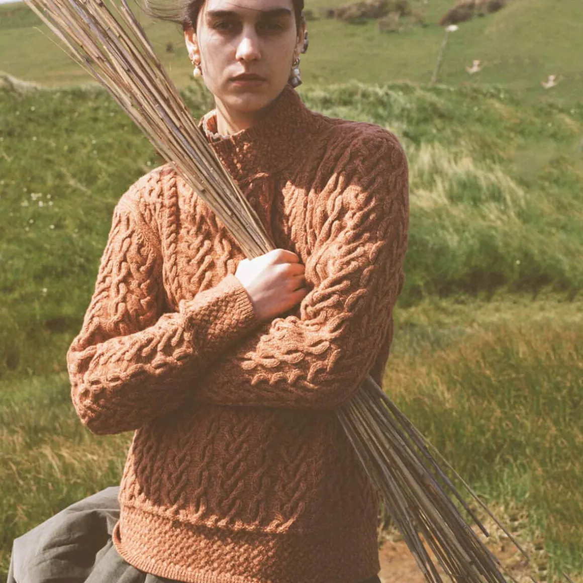 Anjou Knit Jumper in Cinnamon by Meadows - Last One in Stock - Extra Small