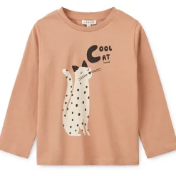 Apia Placement T Shirt in Cat/Tuscany Rose by Liewood