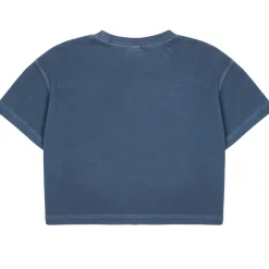 Apple Cropped T Shirt in Navy by Jelly Mallow