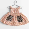 Apron Dress in Pink Domino by Polka Dot Club