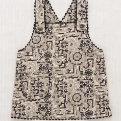 Apron Top in Seal Gray Medallion by Misha & Puff - Last Ones In Stock - 2-6 Years