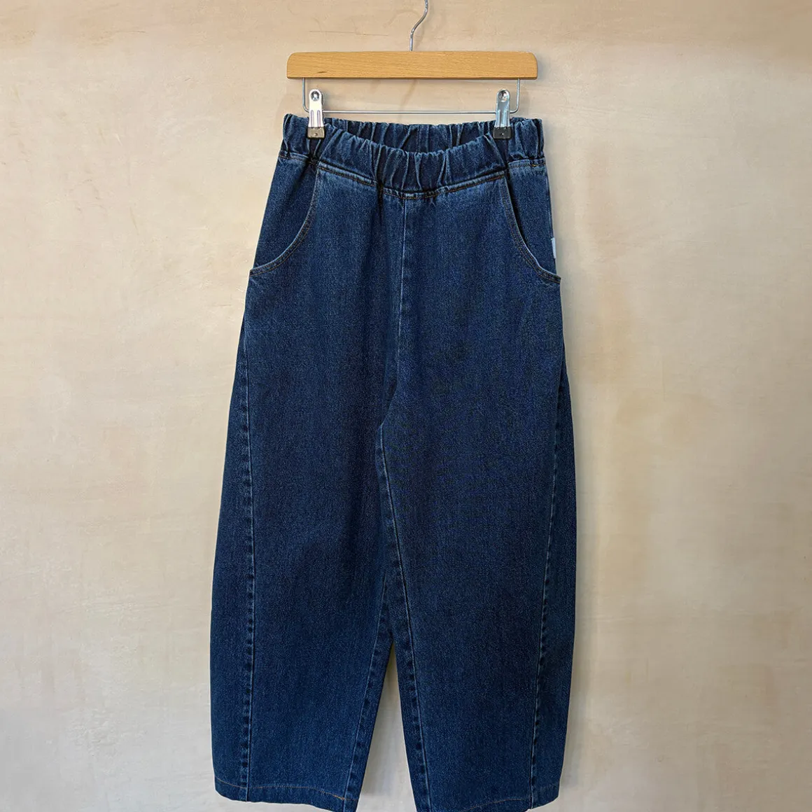 Arc Pants in Blue Denim by Le Bon Shoppe
