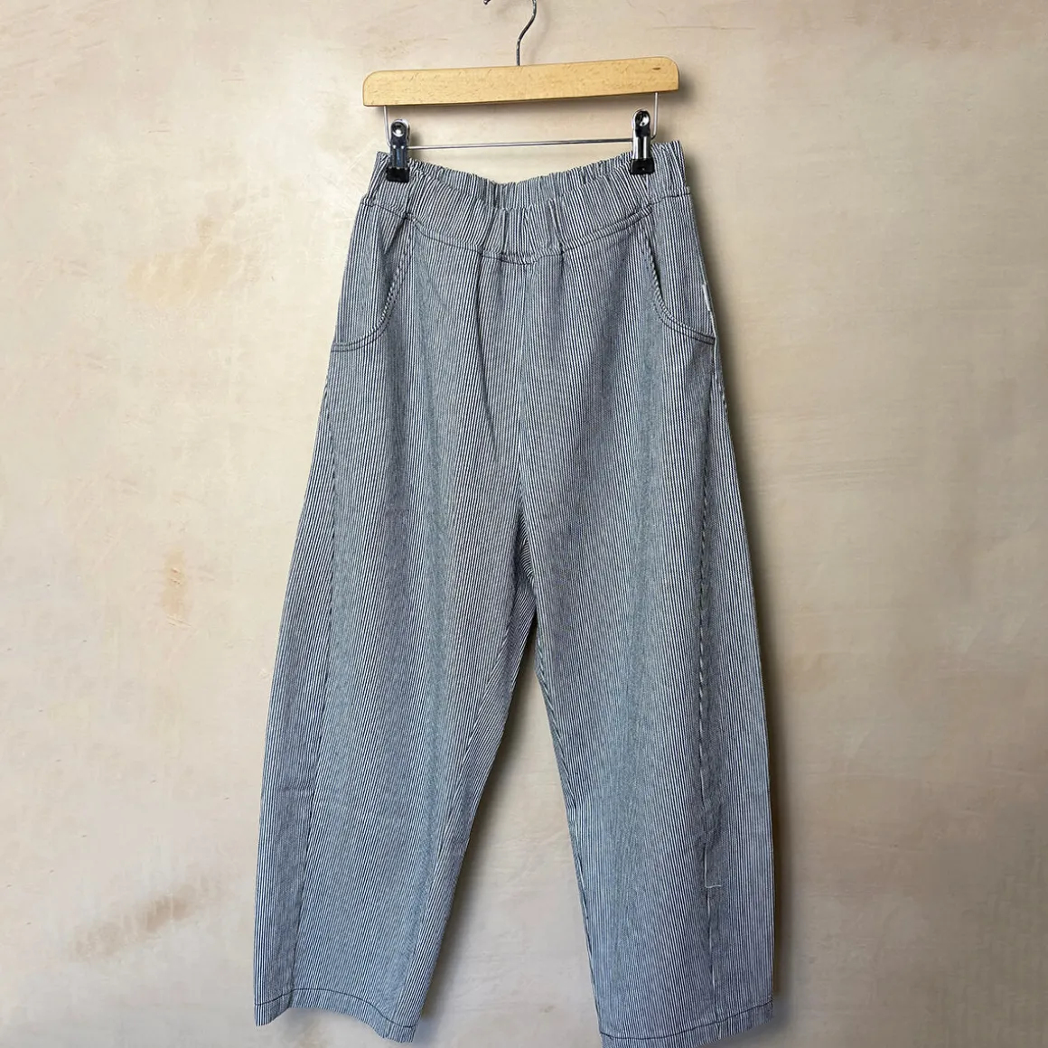 Arc Pants in Navy Stripe by Le Bon Shoppe