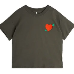 Arrowed Hearts T Shirt in Black by Mini Rodini