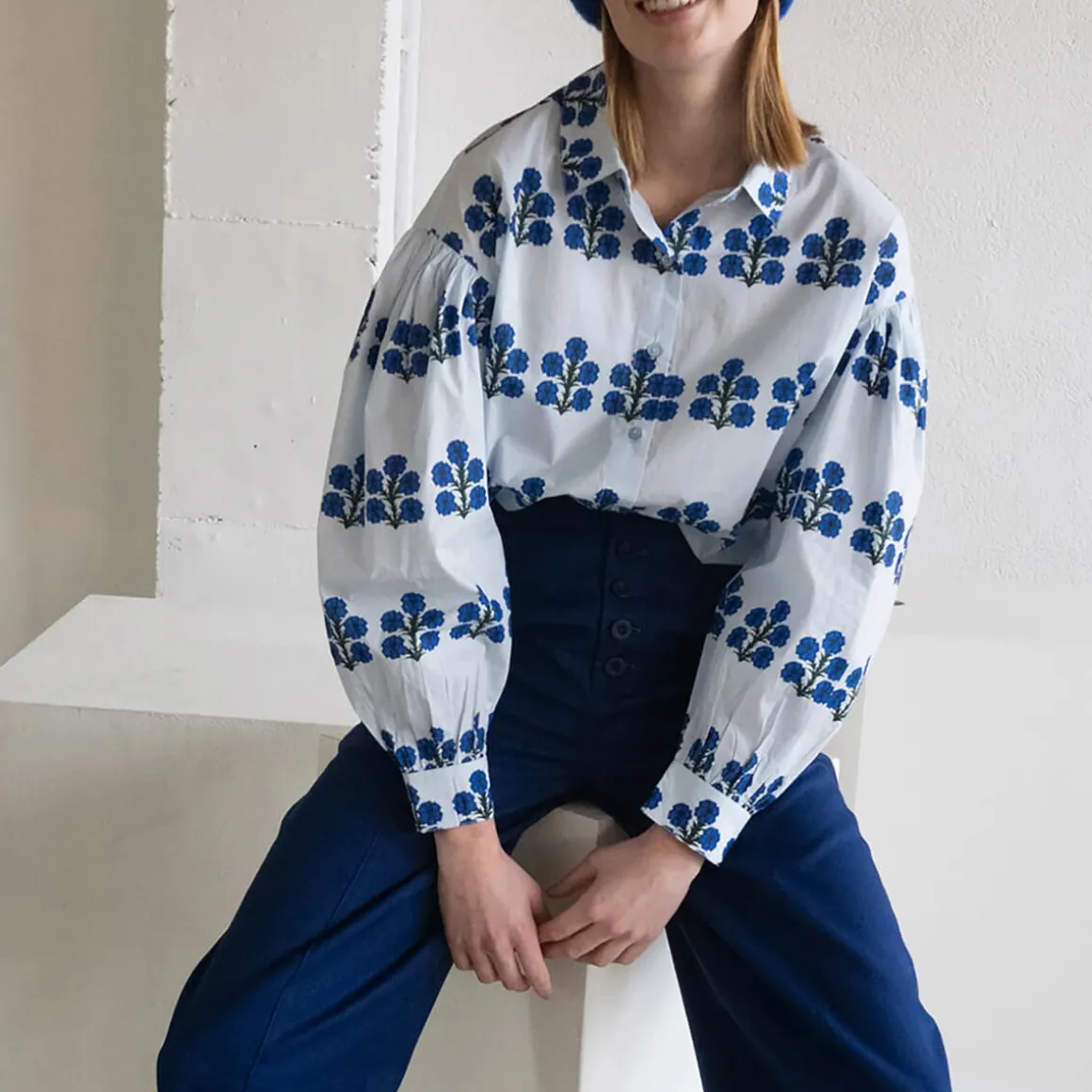 Aster Shirt in Pastel Blue by The Tiny Big Sister