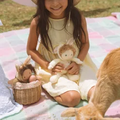 Babbit Bunny Dinky Dinkum Fluffle Family Doll in Buttercream by Olli Ella