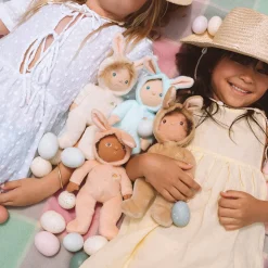 Babs Bunny Dinky Dinkum Fluffle Family Doll in Apricot by Olli Ella
