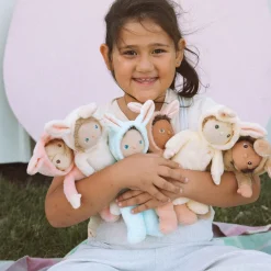 Babs Bunny Dinky Dinkum Fluffle Family Doll in Apricot by Olli Ella