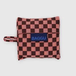 Baby Bag in Pink Brown Check by Baggu