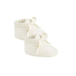 Baby Booties in Ivory by Quincy Mae