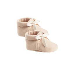 Baby Booties in Shell by Quincy Mae - Last One In Stock - 3-6 Months