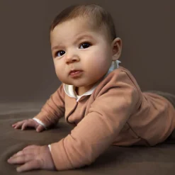 Baby Cardigan in Biscuit by Gray Label - Last One In Stock - 0-3 Months