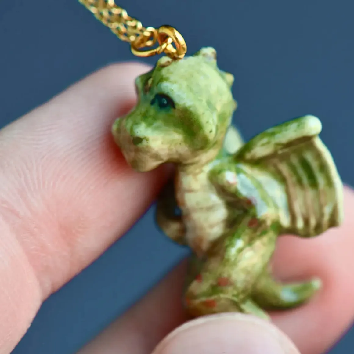 Baby Dragon Ceramic Pendant by Camp Hollow