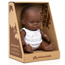 Baby Girl Doll (21cm African) by Miniland