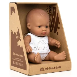 Baby Girl Doll (21cm Hispanic) by Miniland