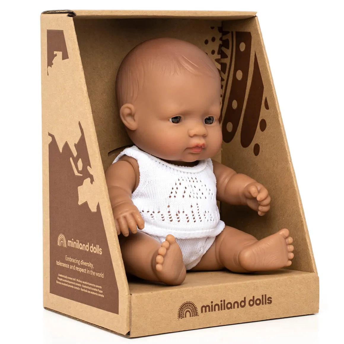 Baby Girl Doll (21cm Hispanic) by Miniland