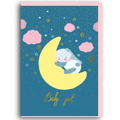Baby Girl Greetings Card by Forever Funny
