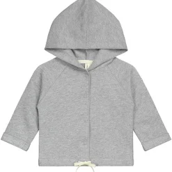 Baby Hooded Cardigan in Grey Melange by Gray Label - Last Ones In Stock - 0-6 Months