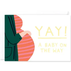 Baby On The Way Greetings Card by Charlotte Trounce for Wrap