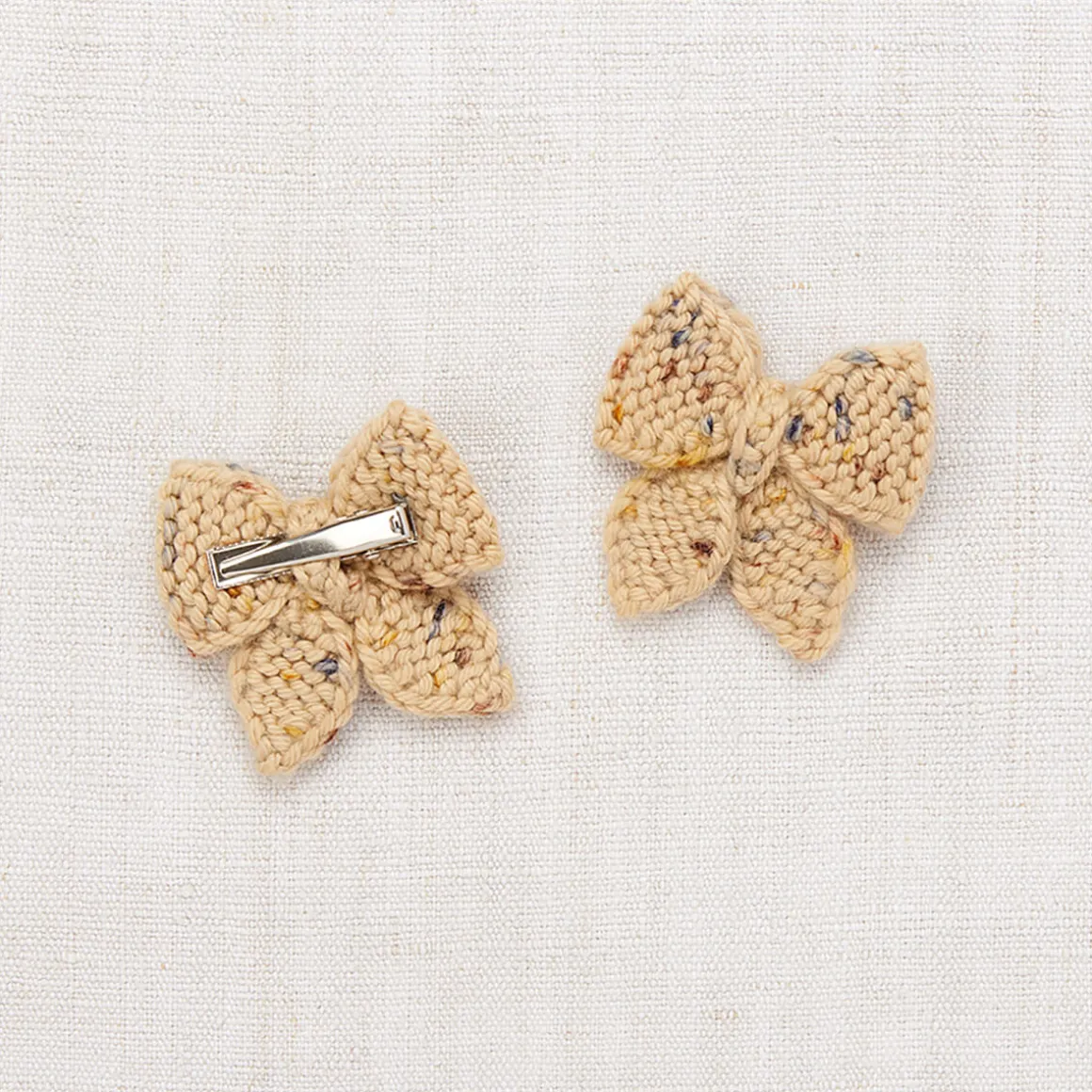 Baby Puff Bow Set in Camel Confetti by Misha & Puff