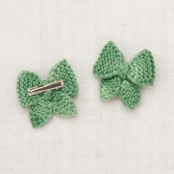 Baby Puff Bow Set in Jadeite by Misha & Puff