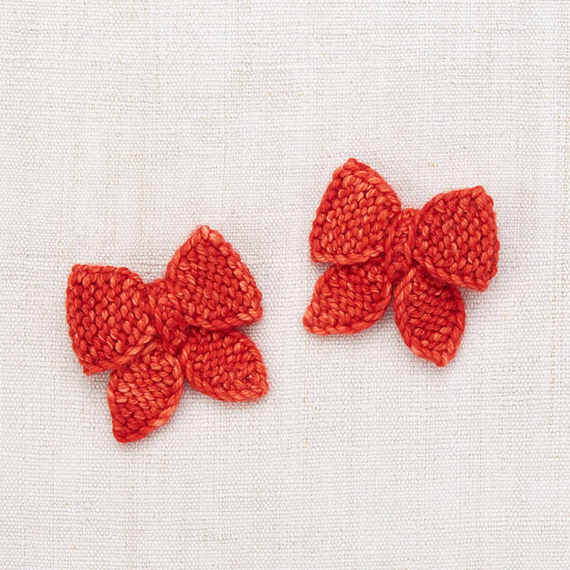 Baby Puff Bow Set in Red Flame by Misha & Puff